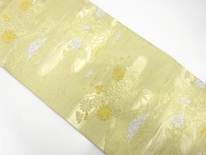 アンティーク　霞に花模様織り出し袋帯（材料）